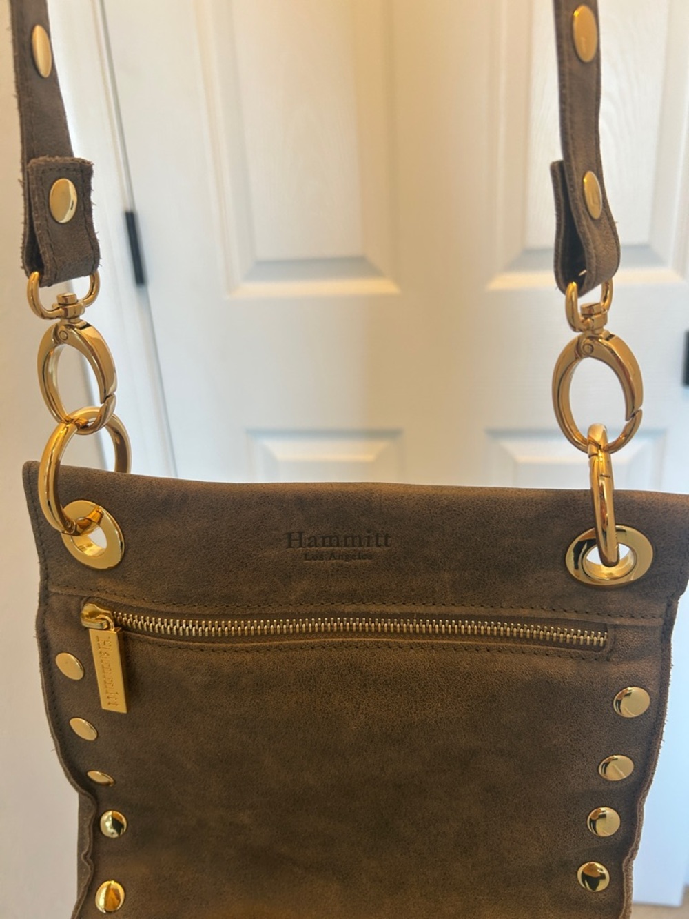 Hammett Medium Leather Tony Bag in Pewter - Picture 15 of 15